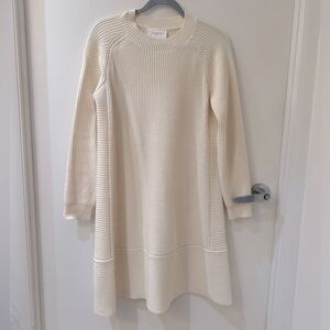 Cream Tuckernuck Pomander Place Ainsley Knit Sweater Dress XL